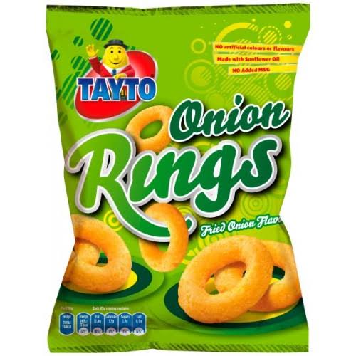 Tayto Onion Rings Crisp Snack - Fried Onion Flavour, 45g