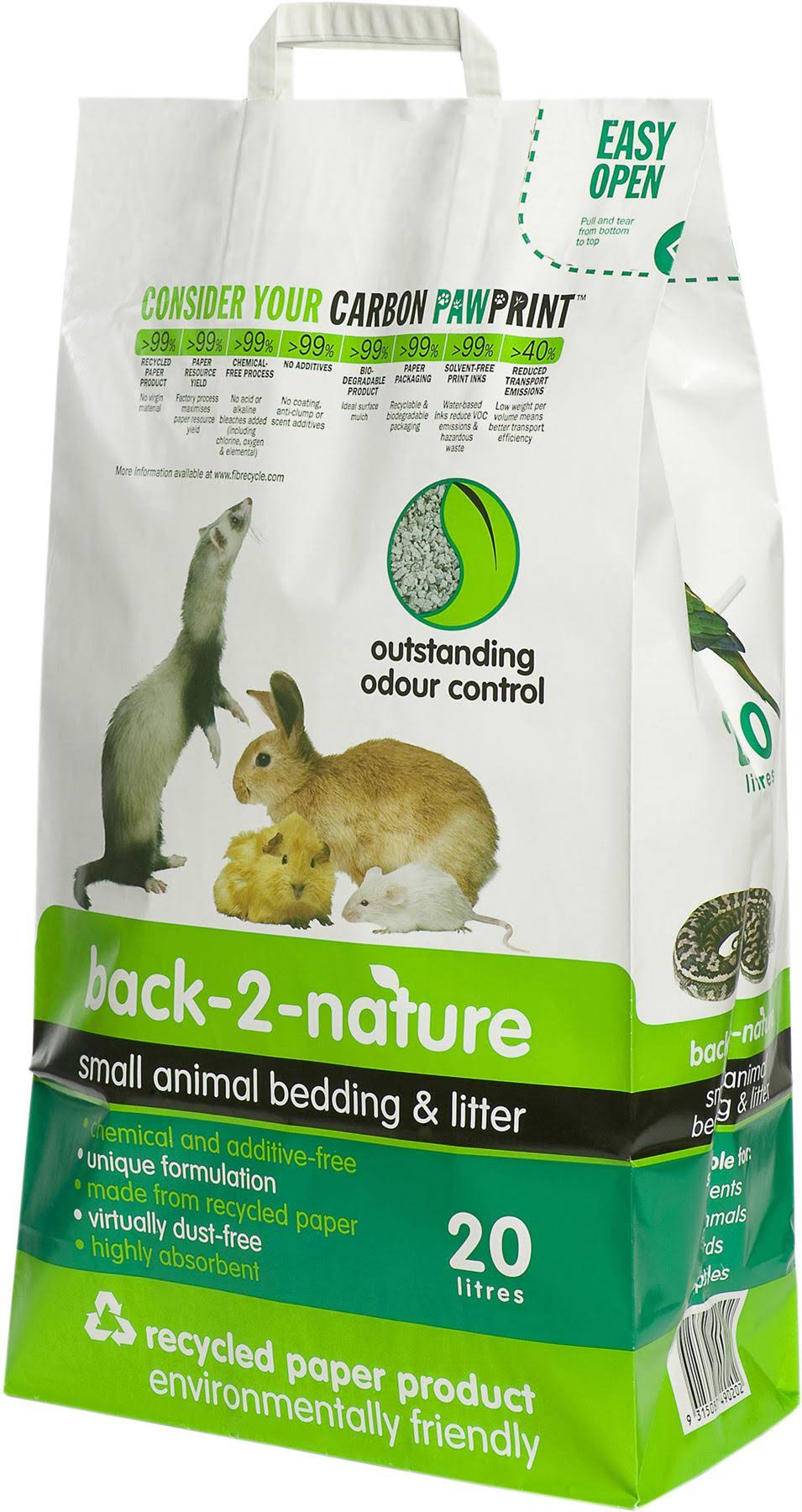 Fibrecycle Back-2-Nature Small Animal Bedding & Litter - 20l