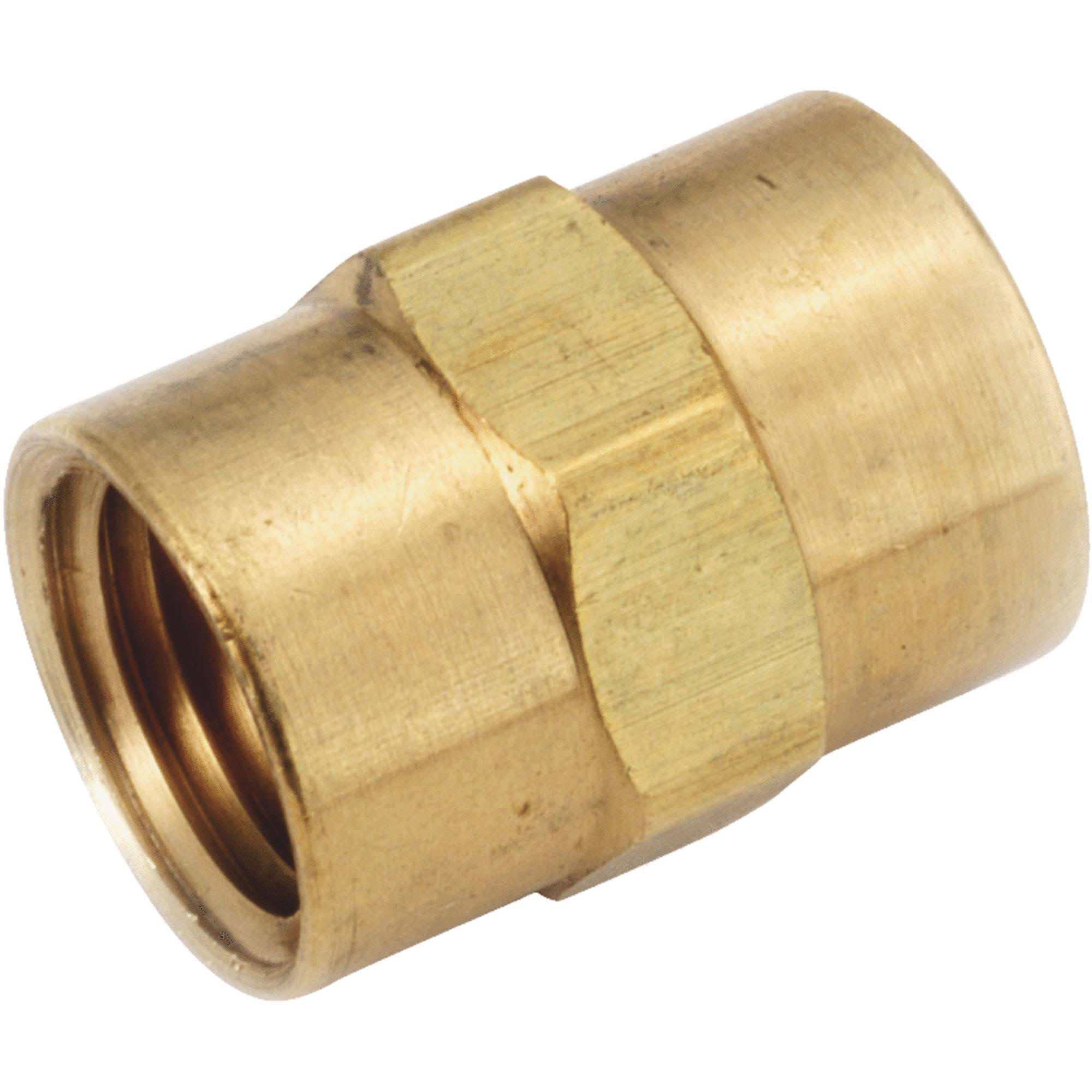 Anderson Metals 756103-06 Low Lead Pipe Coupling - Brass, 3/8"
