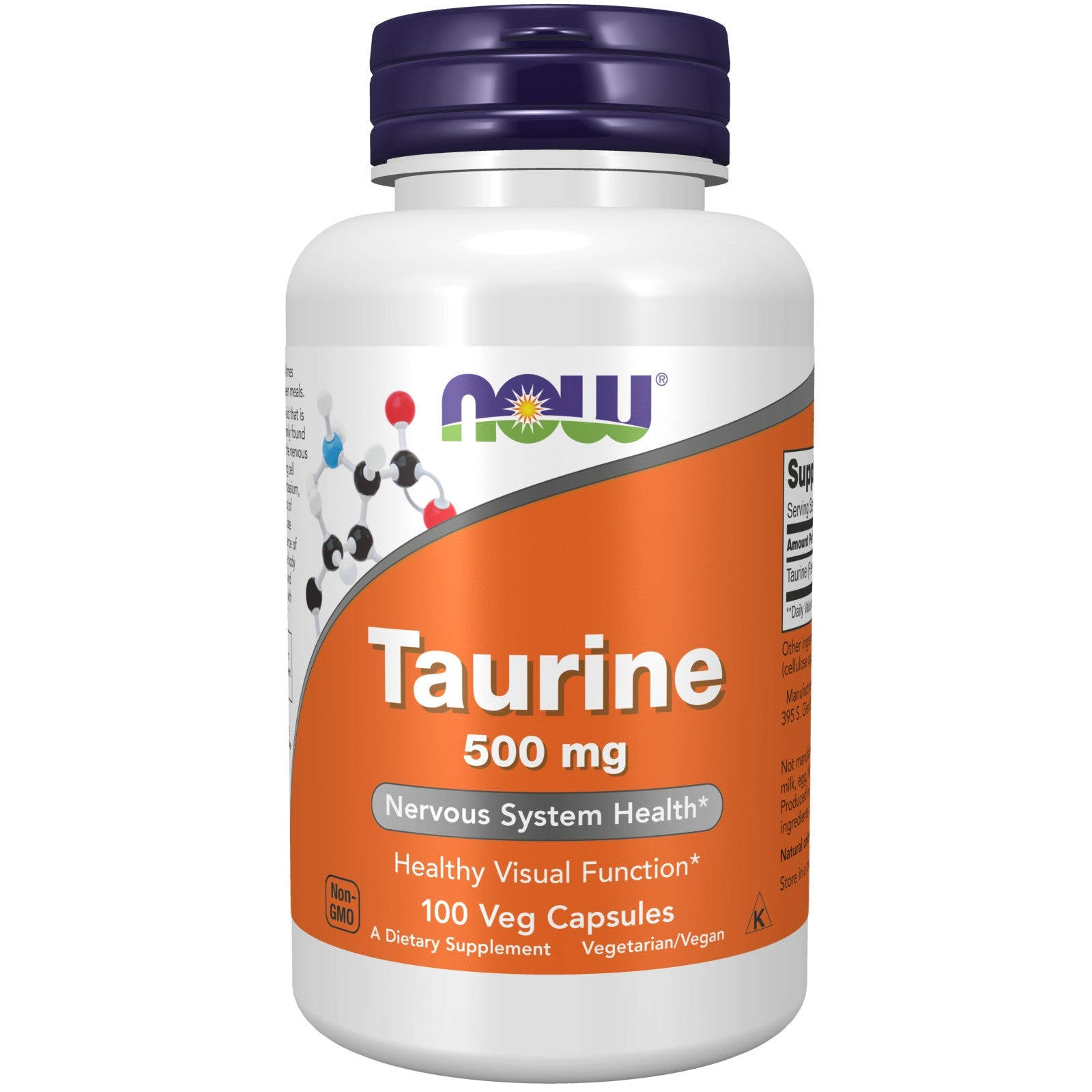 Now Foods Taurine - 500mg, 100 Capsules