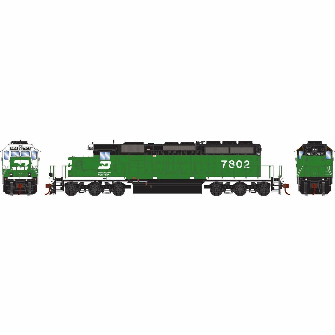 Athearn HO RTR SD40-2 with DCC & Sound Bn #7802, Ath72120