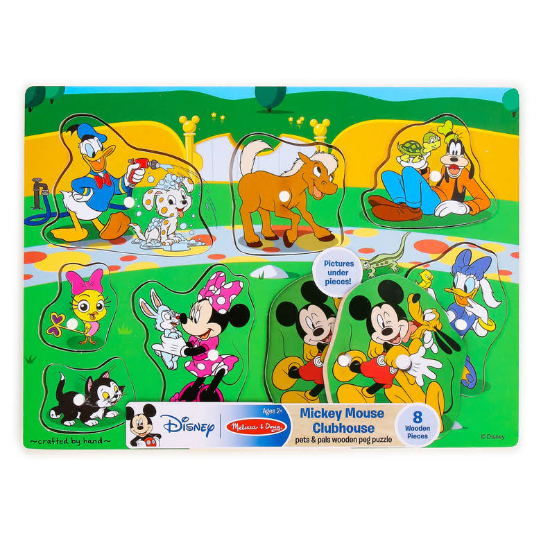 Melissa and Doug Mickey Mouse Clubhouse Pets and Pals Wooden Peg Puzzle - 8pcs