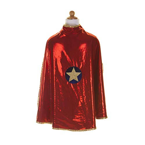 Great Pretenders 56055, Reversible Wonder Cape, Gold and Red, US Size