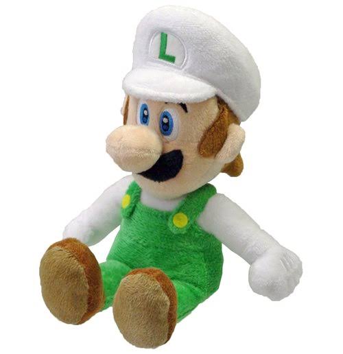 Super Mario Bros Fire Luigi Plush Toy - 9"