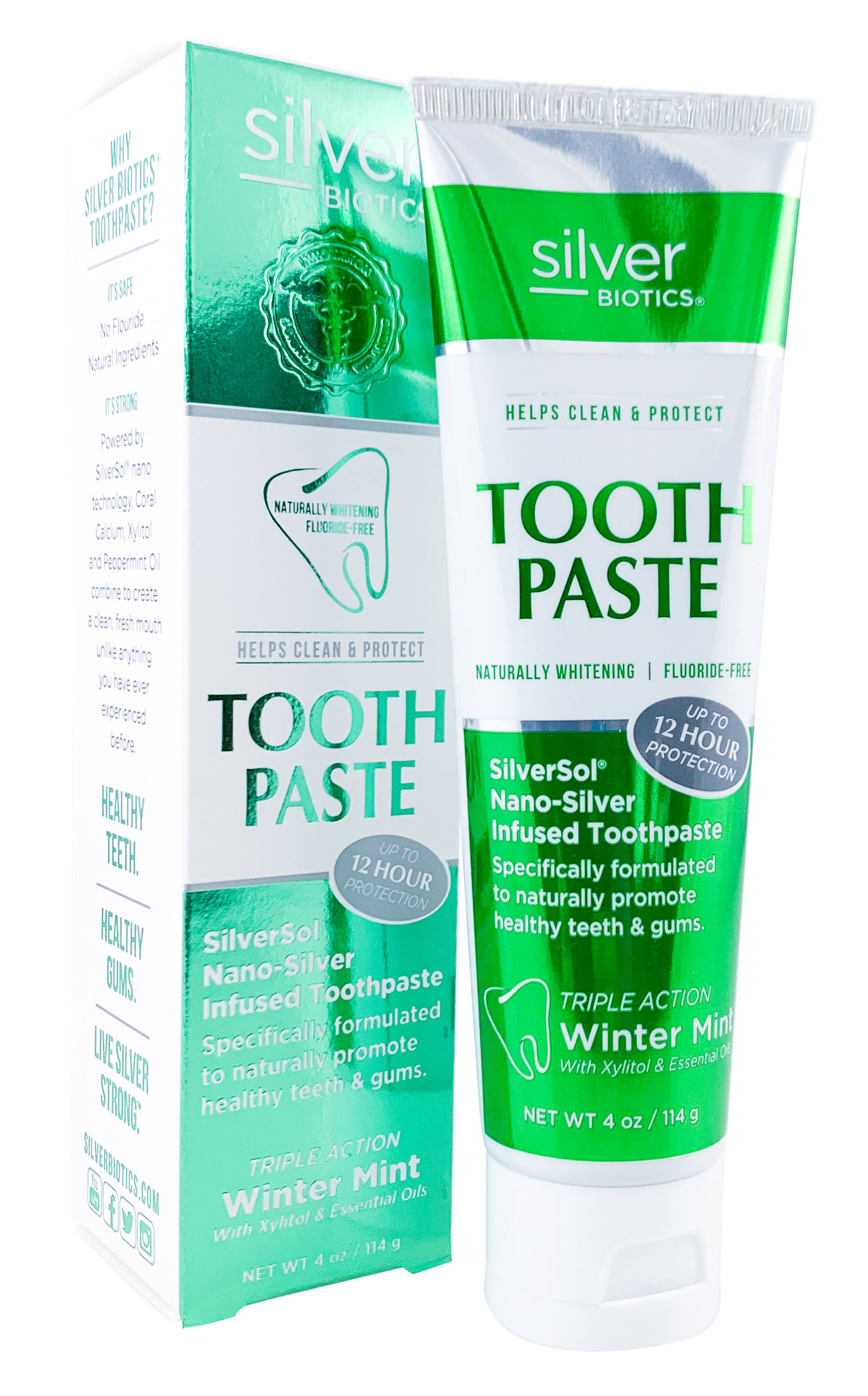 Silversol Toothpaste 5.5 oz Silver Biotics (American Biotech Labs)