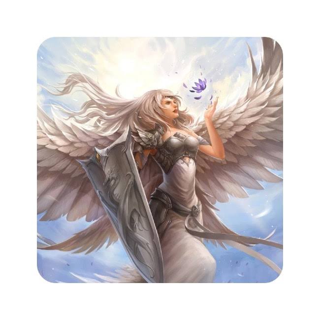 GamerMats: Dragon Art Coaster - Angel in White