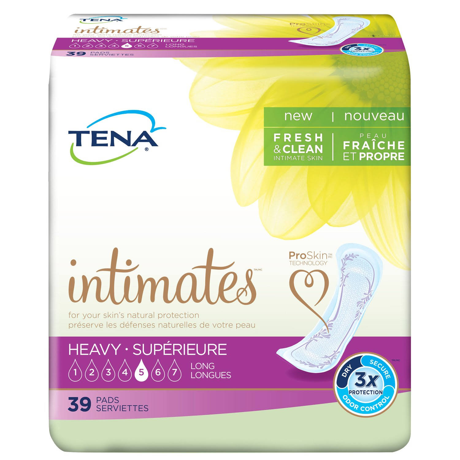 Tena Serenity Heavy Absorbency Pads - 39 Pads, Long Dry, Secure Odor