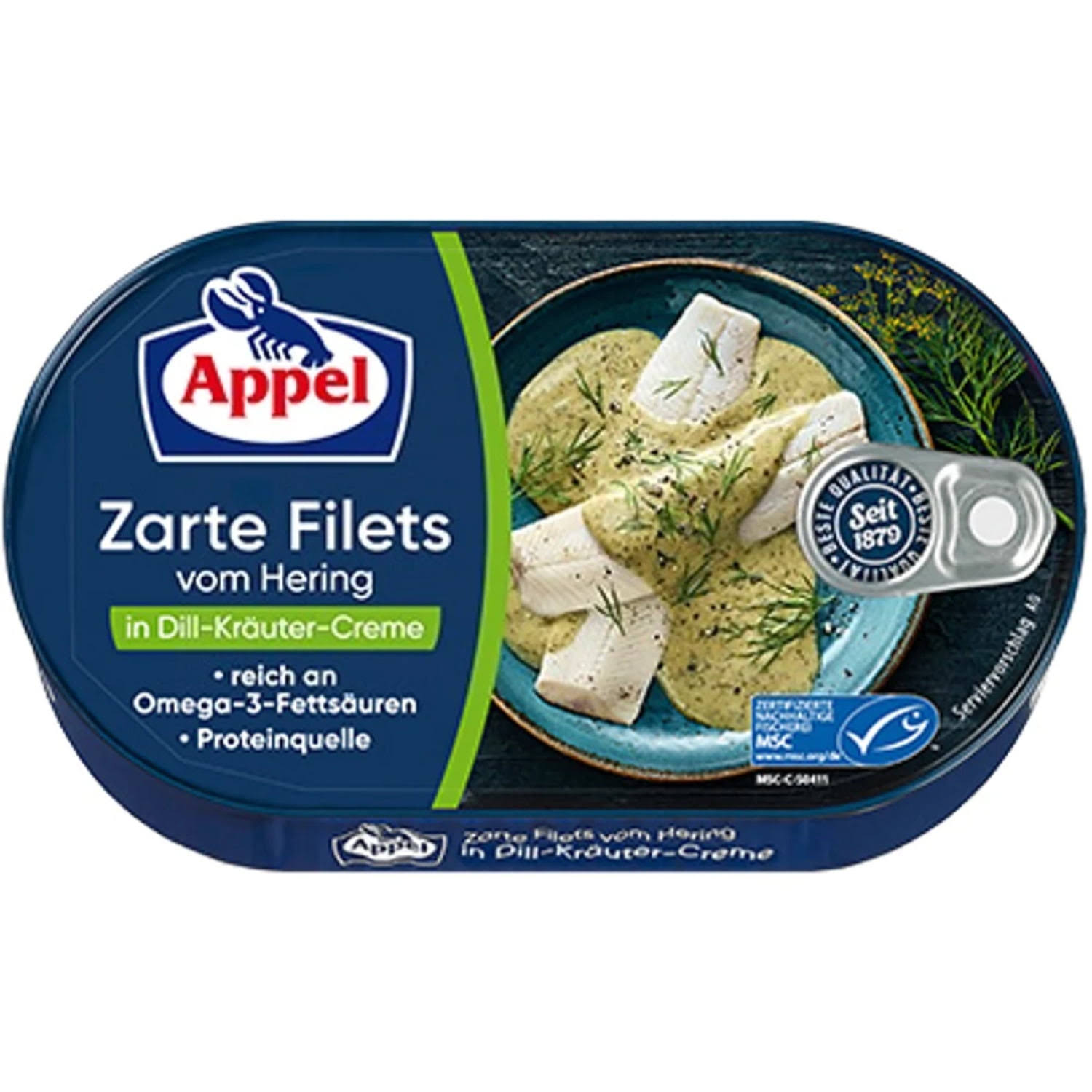 Appel Herring Fillets in Dill & Herbs Creme -200g