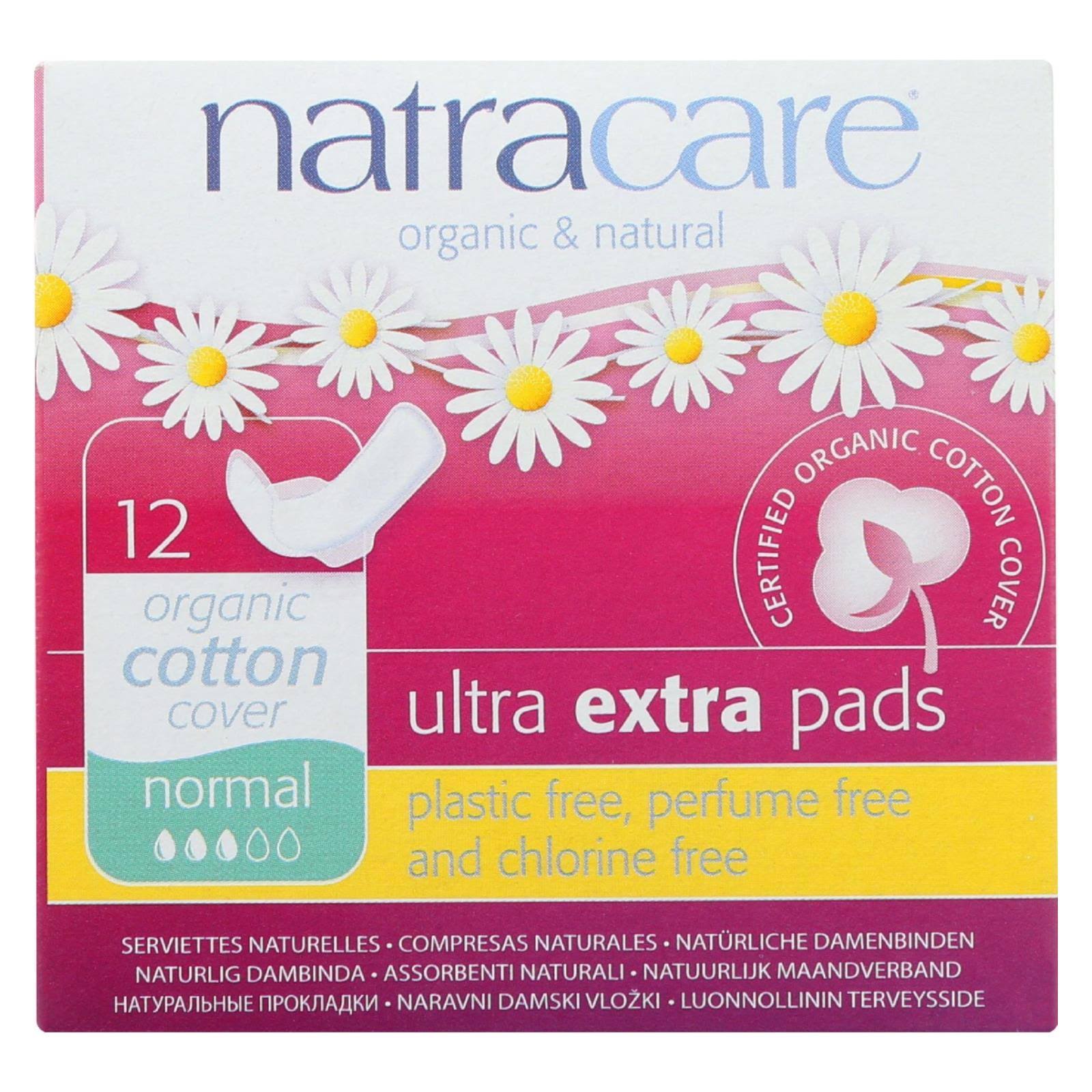Natracare Ultra Extra Pads - with Wings, 12ct