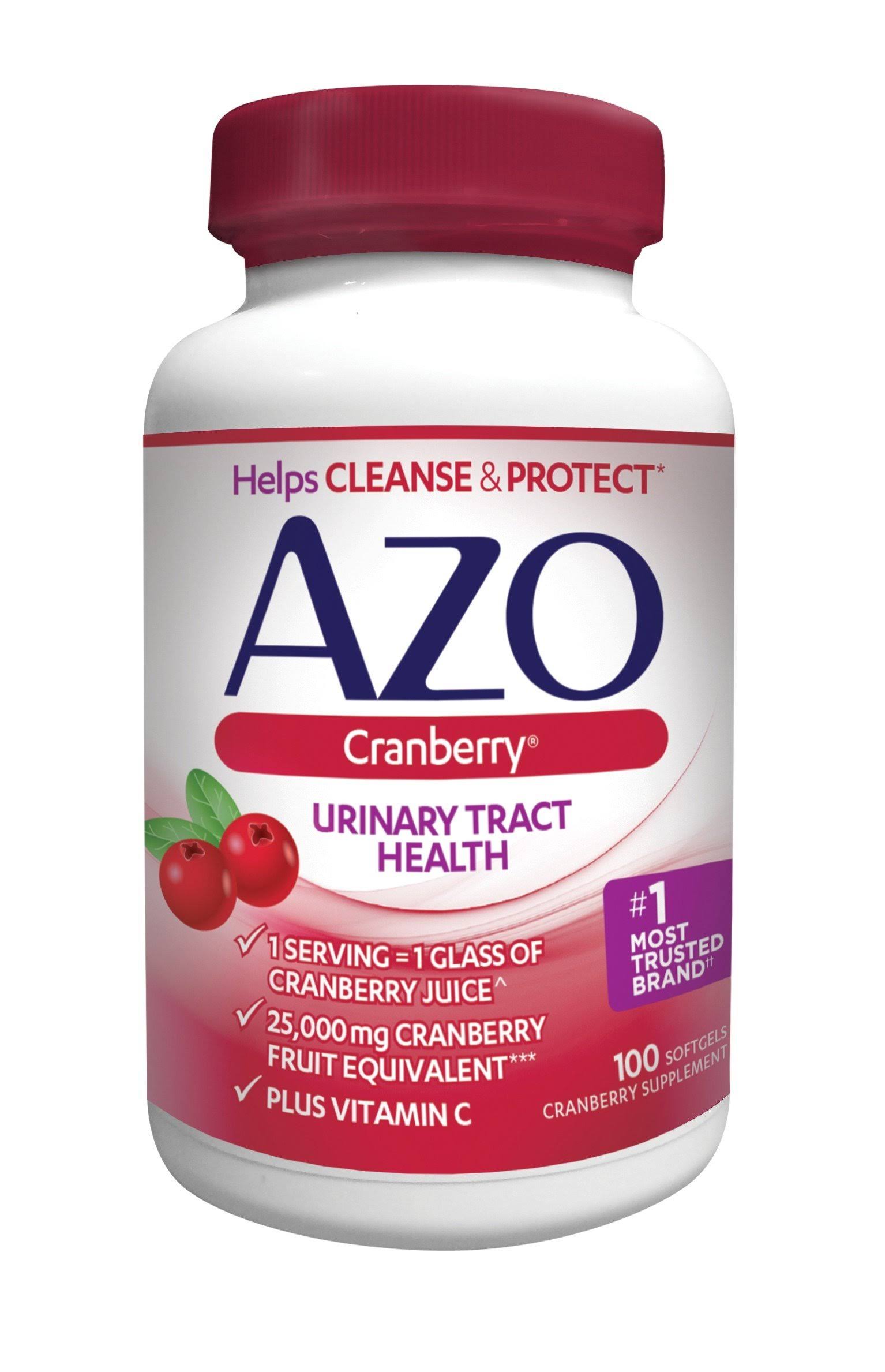 Azo Cranberry Urinary Tract Health Dietary Supplement - 100ct