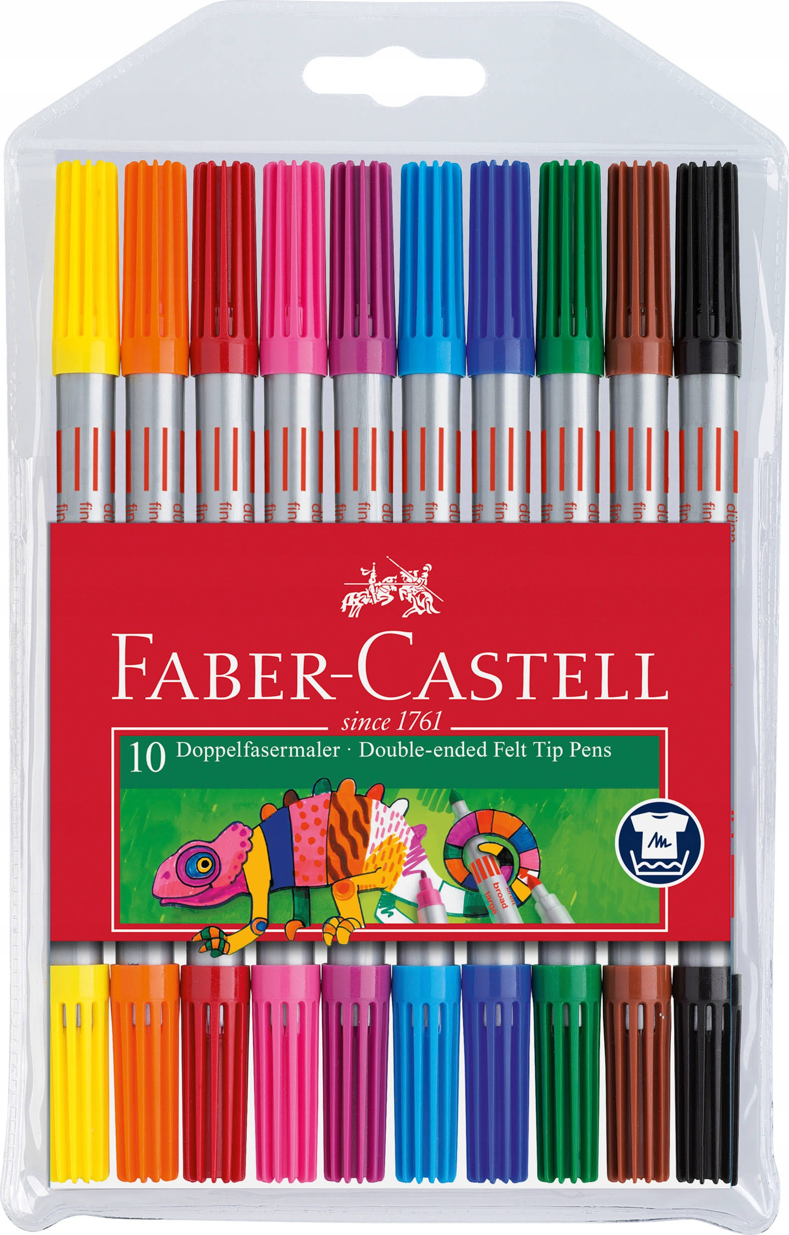 Faber-Castell Double Ended Felt Tip Pens - 10 Pack
