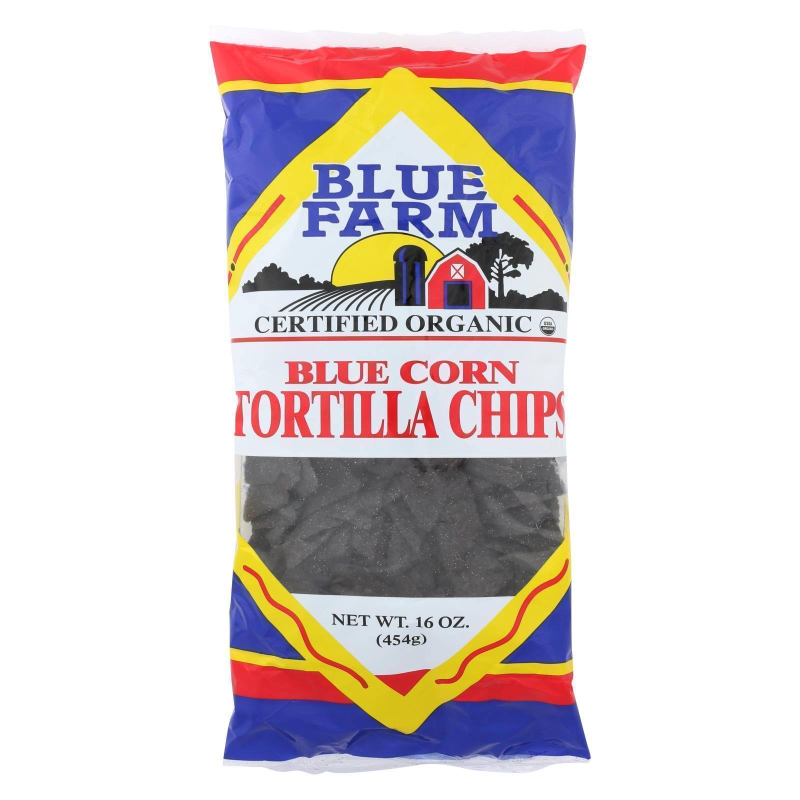 Blue Farm Organic Blue Corn Tortilla Chips - 16 Oz - Case Of 12