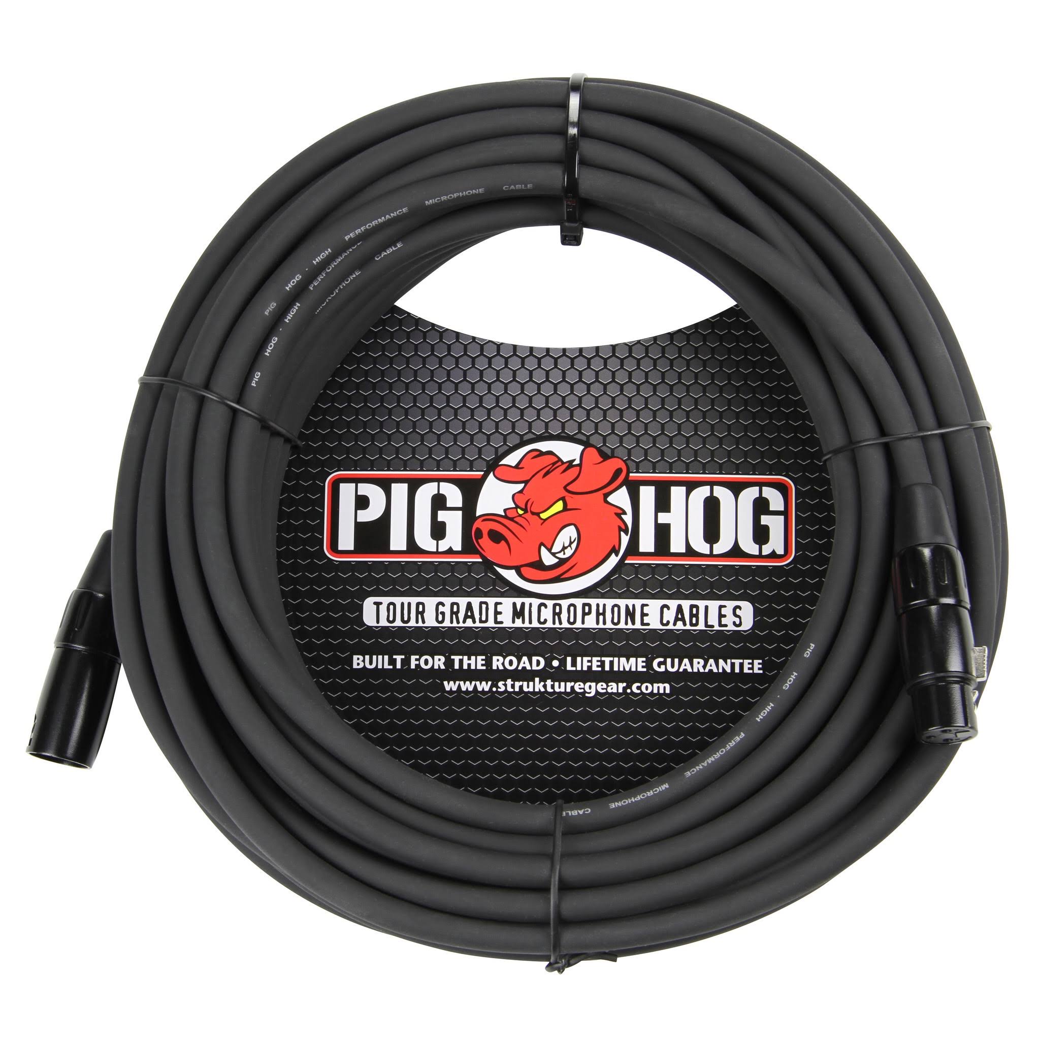 Pig Hog High Performance Xlr Microphone Cable - Black, 50'
