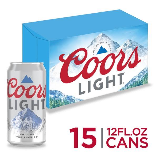 Coors Light Beer - 15 Cans