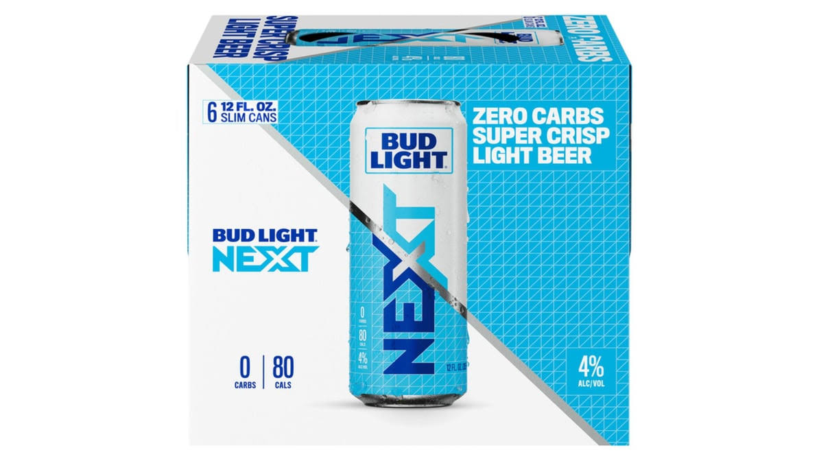 Bud Light Light Beer, Next - 6 pack, 12 fl oz slim cans