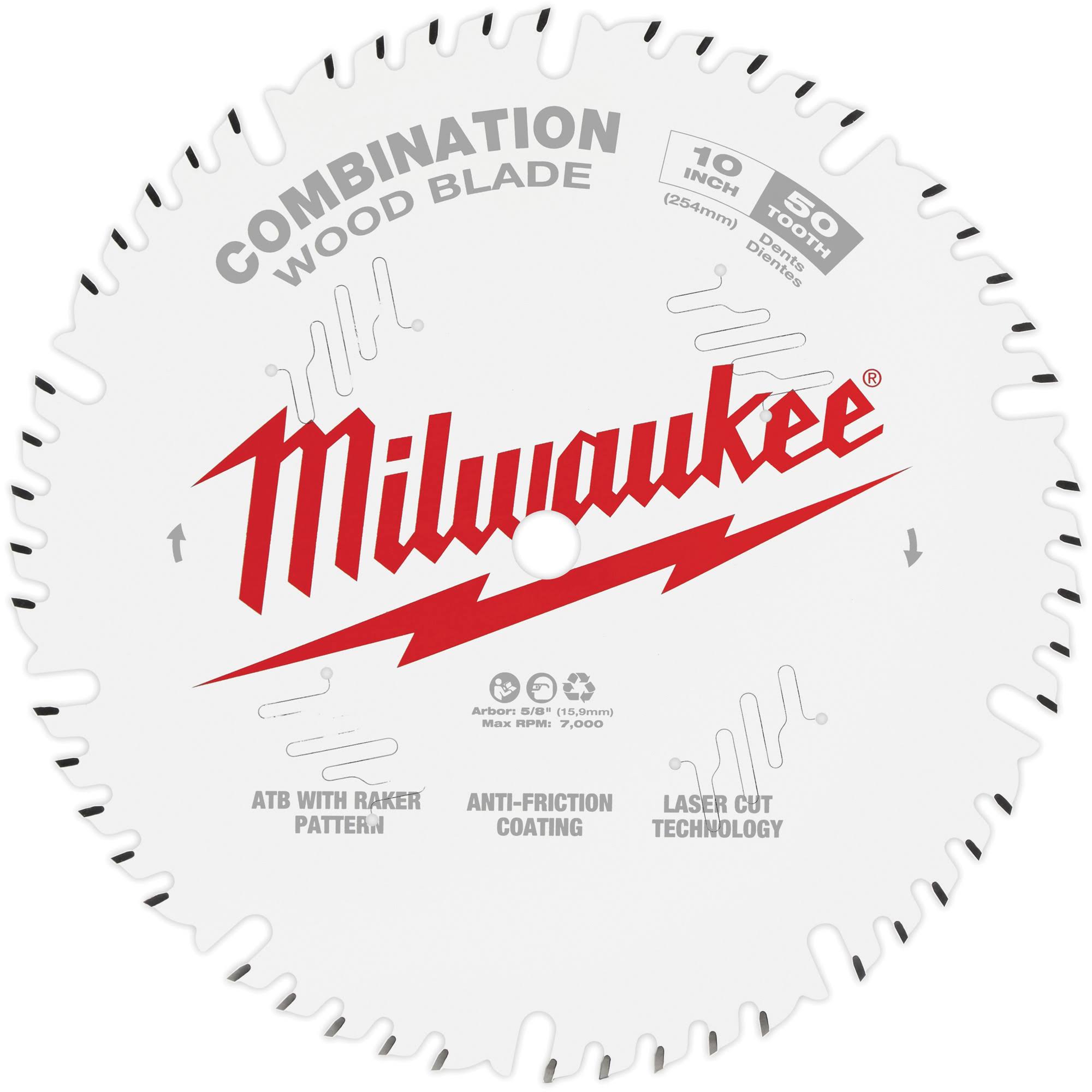 Milwaukee Combination Circular Saw Blade - 50T, 10"