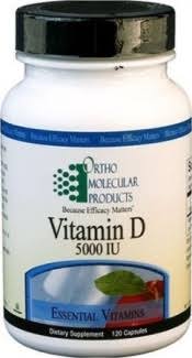 Ortho Molecular Products Vitamin D - 5000 IU, 60 Capsules
