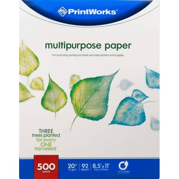 Print Works Multipurpose Paper - 500 Sheets, 8.5" x 11"