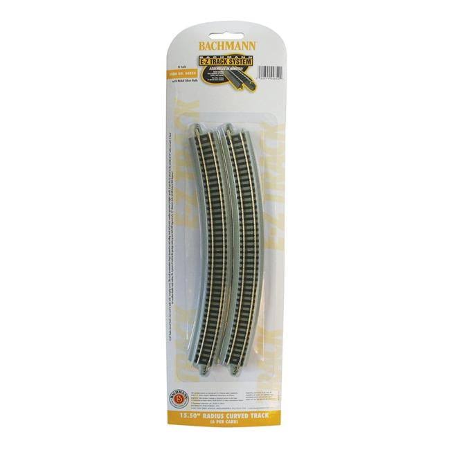 Bachmann Industries Snap Fit EZ Curved N Scale Toy Train Track - 15.5 Radius, 6pk