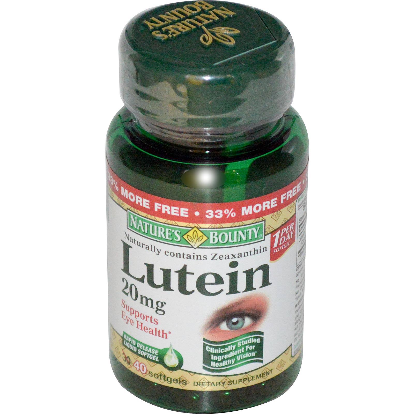 Nature's Bounty Lutein Supplement - 40 Softgels