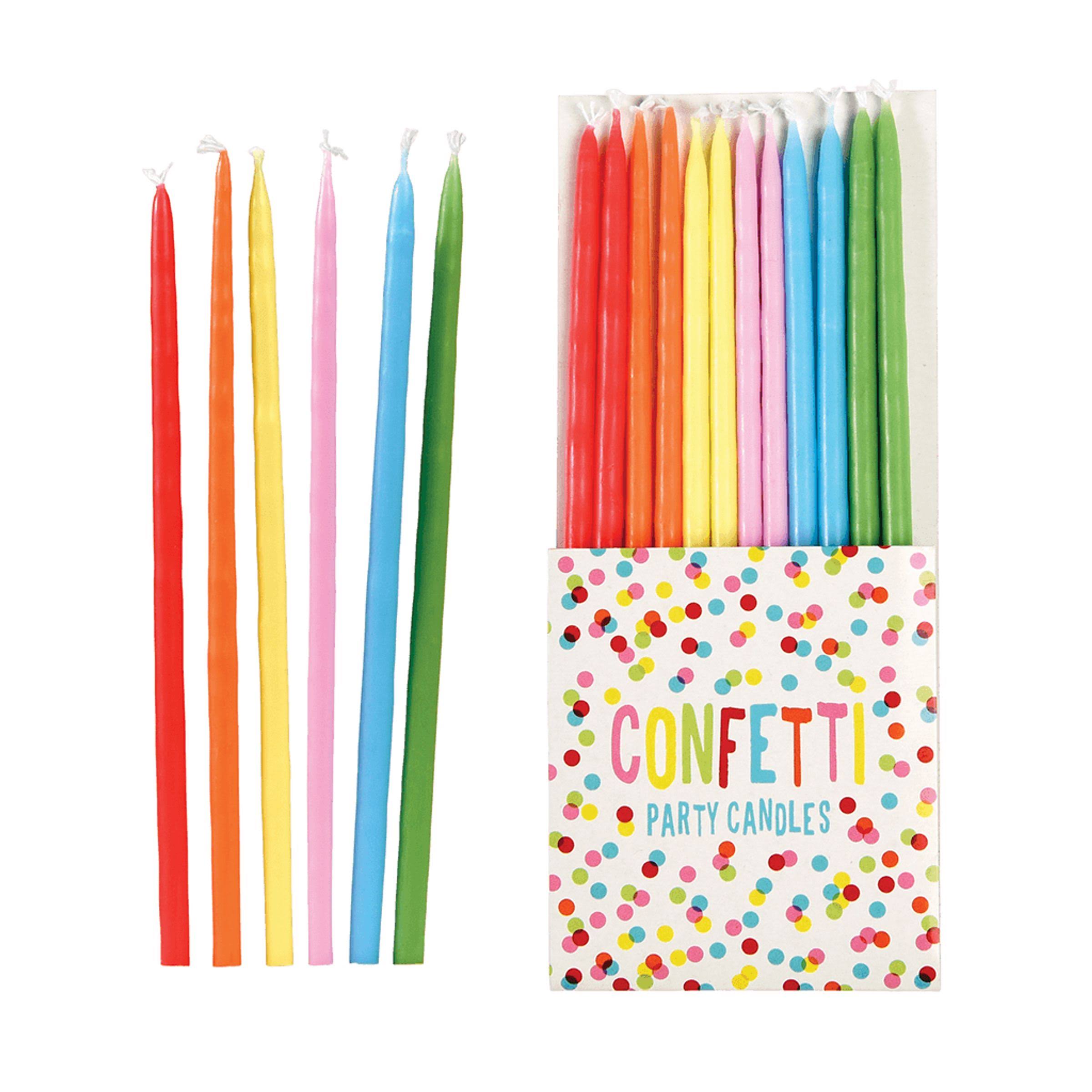 Pack of 12 Large Confetti Candles