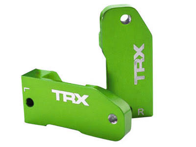Traxxas Left and Right Aluminum Castor Blocks - Green