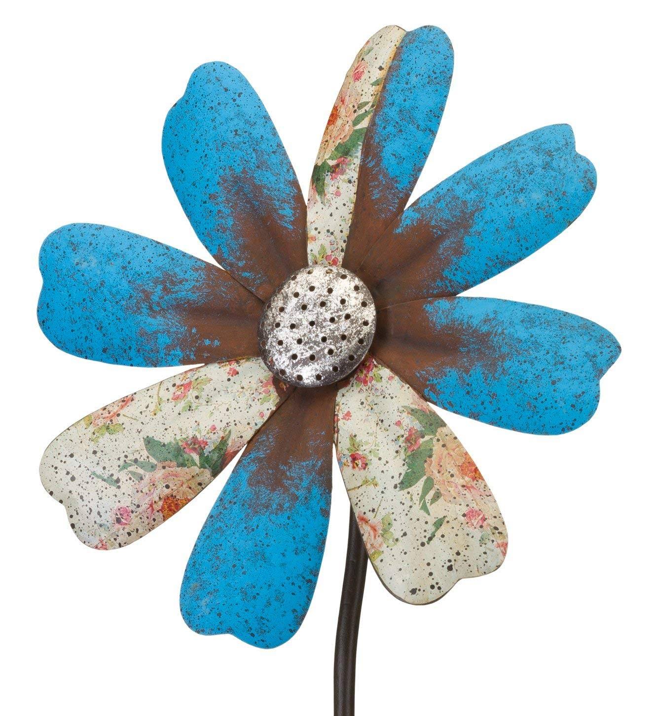 Regal Art & Gift 12294 - Blue Flower Wind Spinner Garden Stake Lawn de