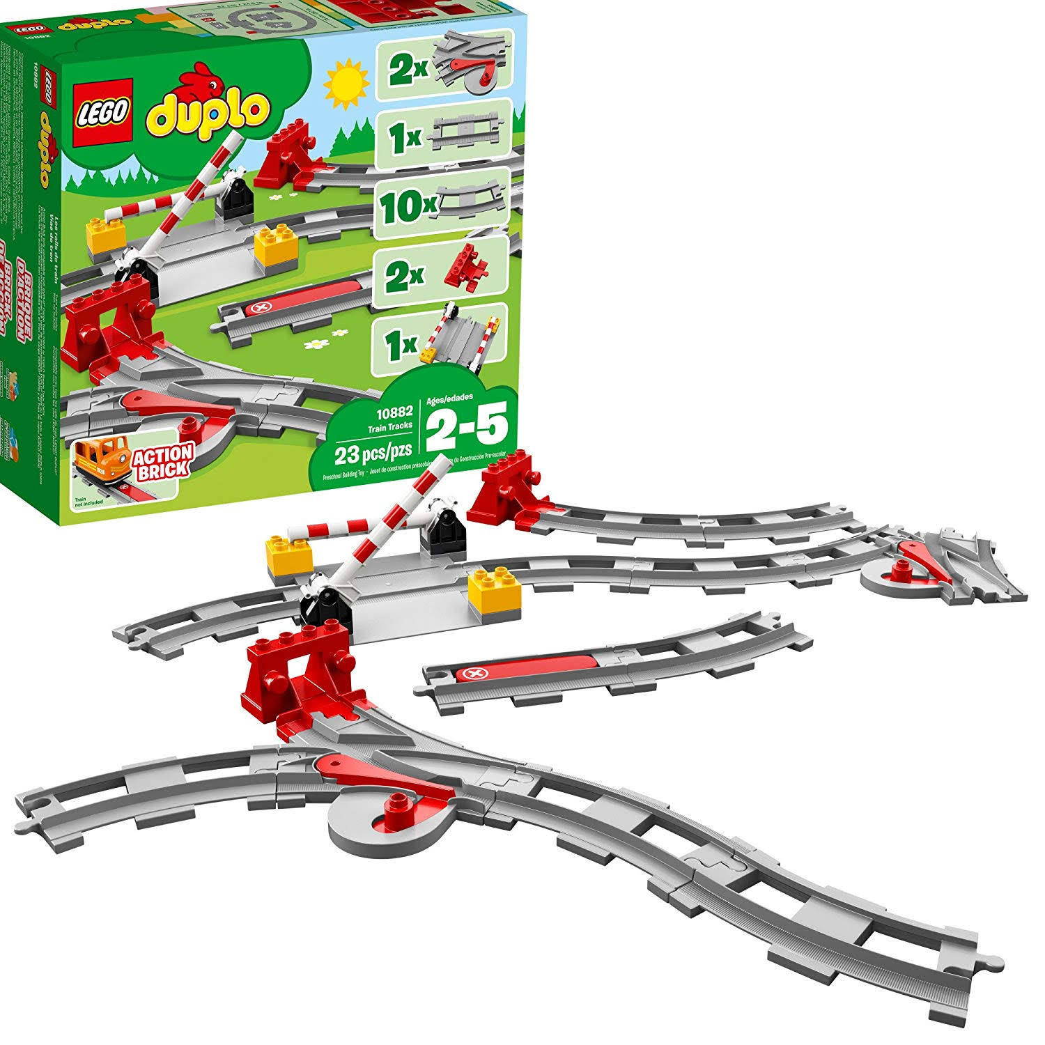 LEGO DUPLO Train Tracks 10882 Building Blocks (23 Piece)