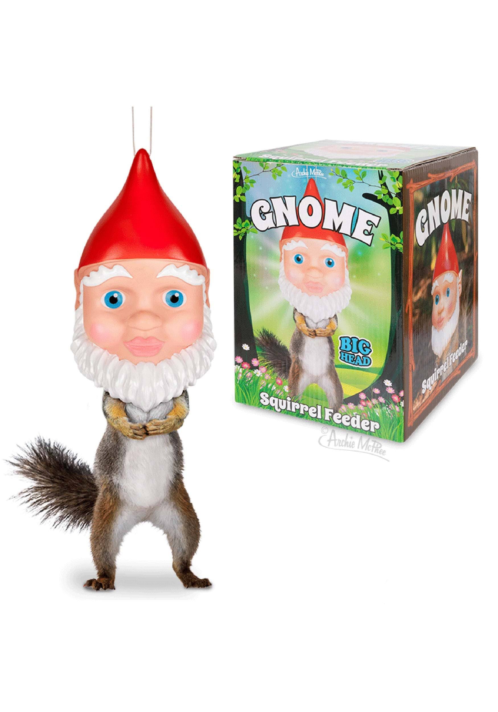 Archie McPhee Funny Gnome Squirrel Feeder 29847