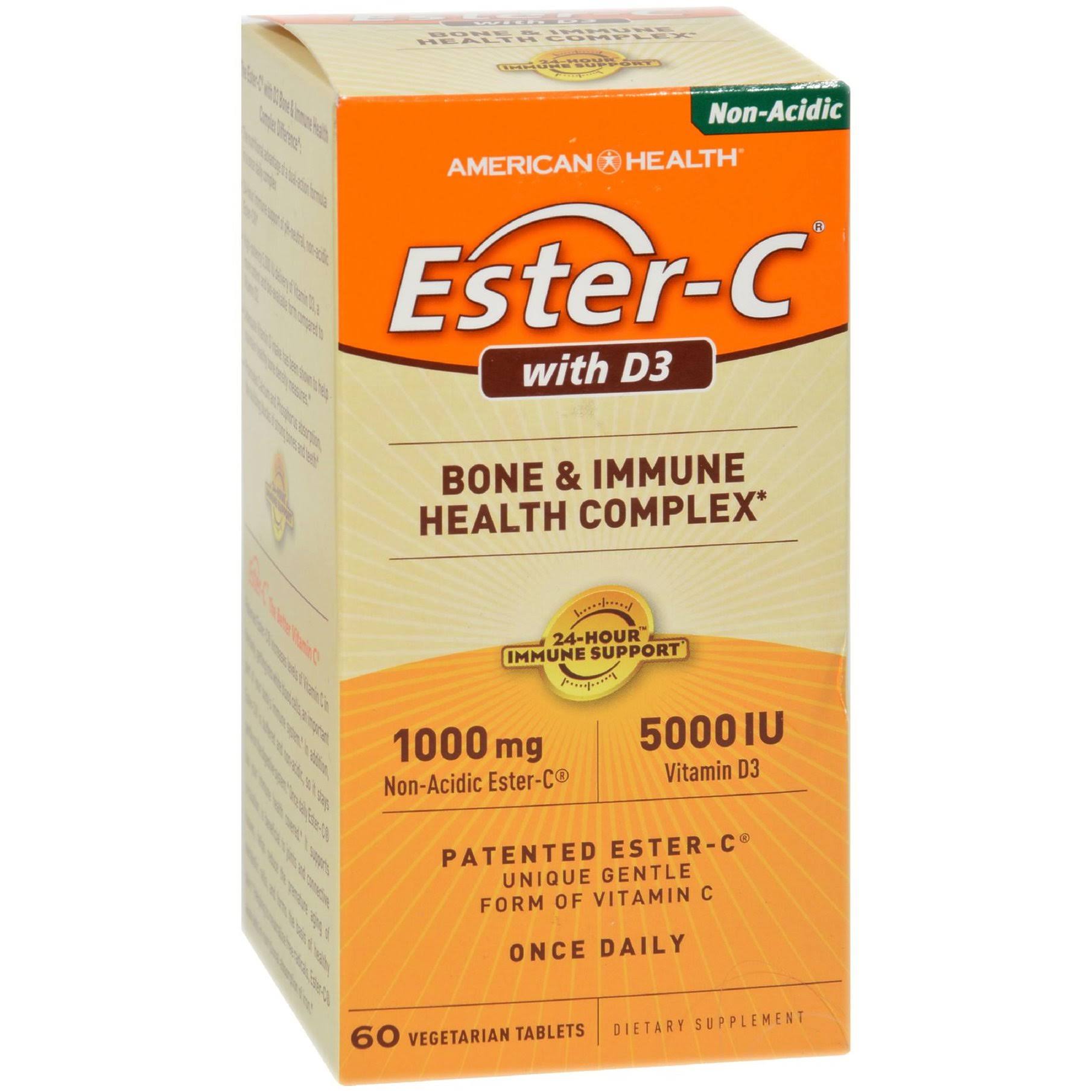 American Health Ester-C With D3 Bone & Immune Health Complex - 60 Tablets