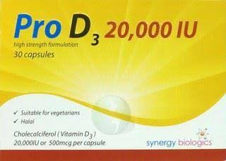 Pro D3 Vitamin D3 20000IU Capsules - 30pcs