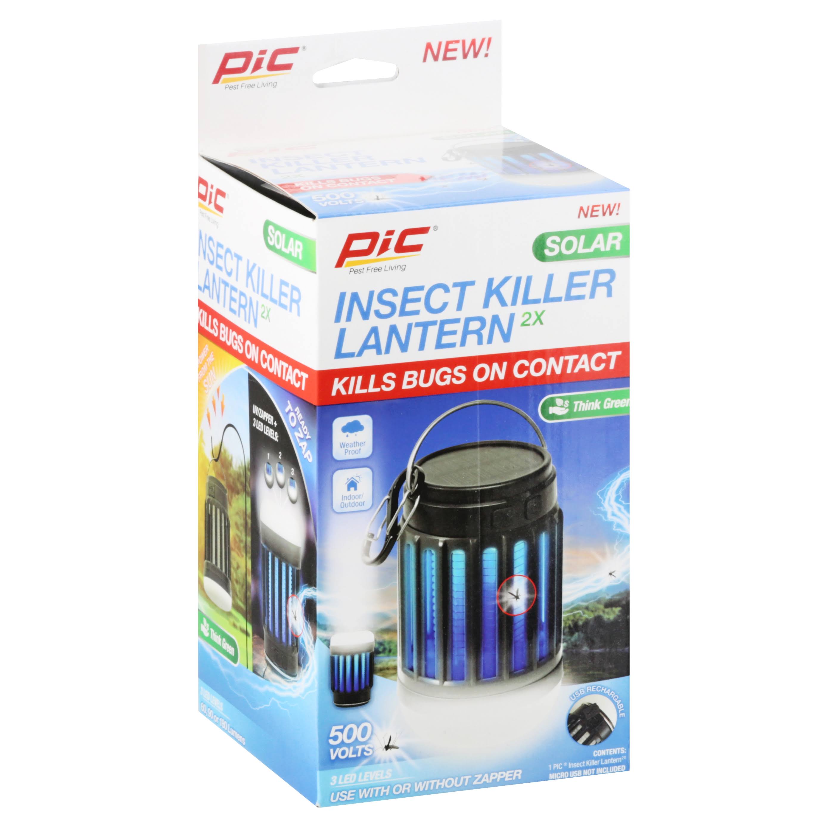 PIC SOLAR-PLZ 2-in-1 Insect Killer Lantern