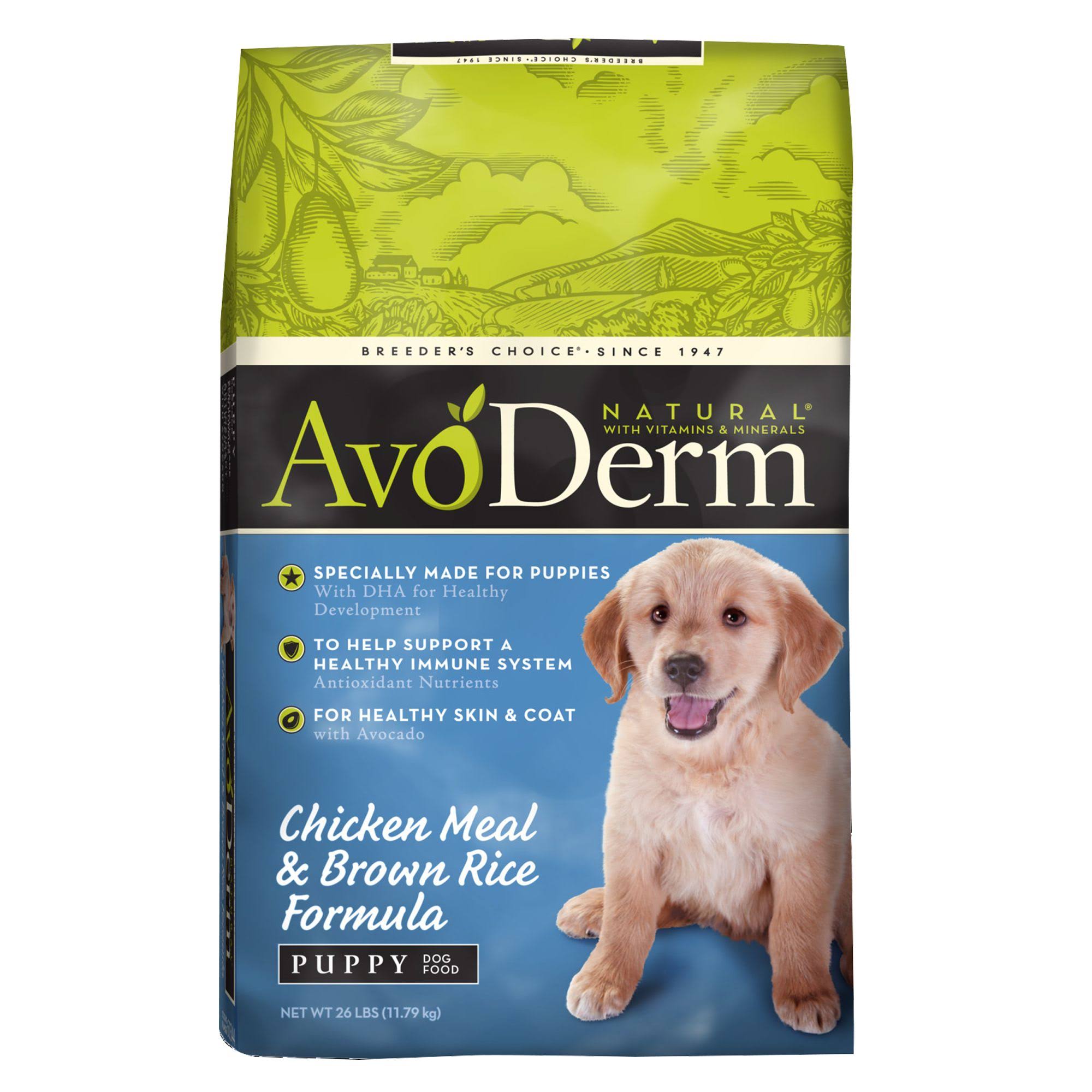 Avoderm Natural Formula Puppy Food - Chicken Meal and Brown Rice, 26lbs