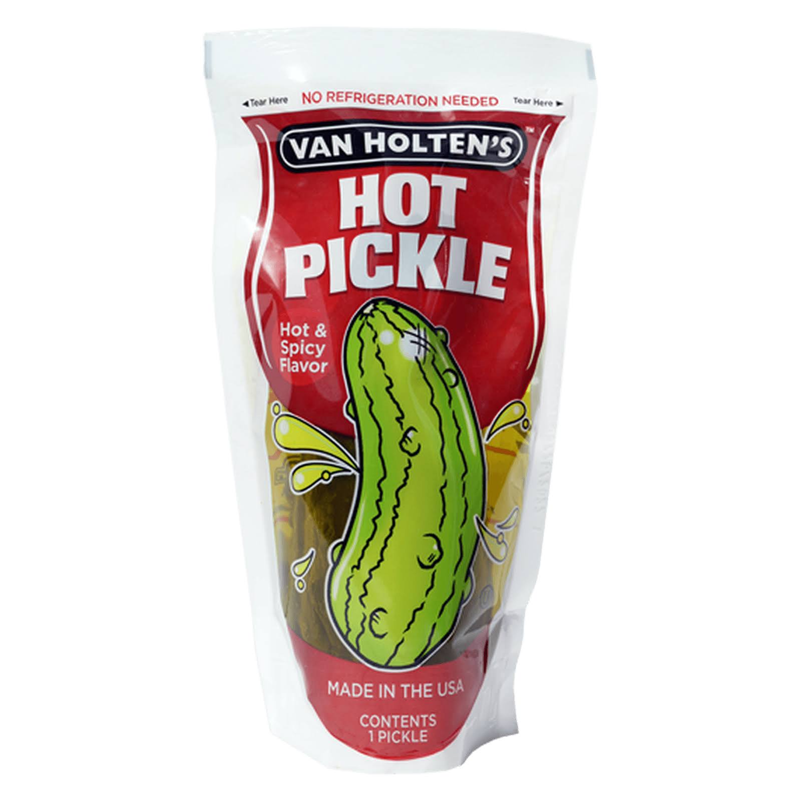 Van Holten's Pickle-In-A-Pouch-Jumbo Hot Pickles - x12
