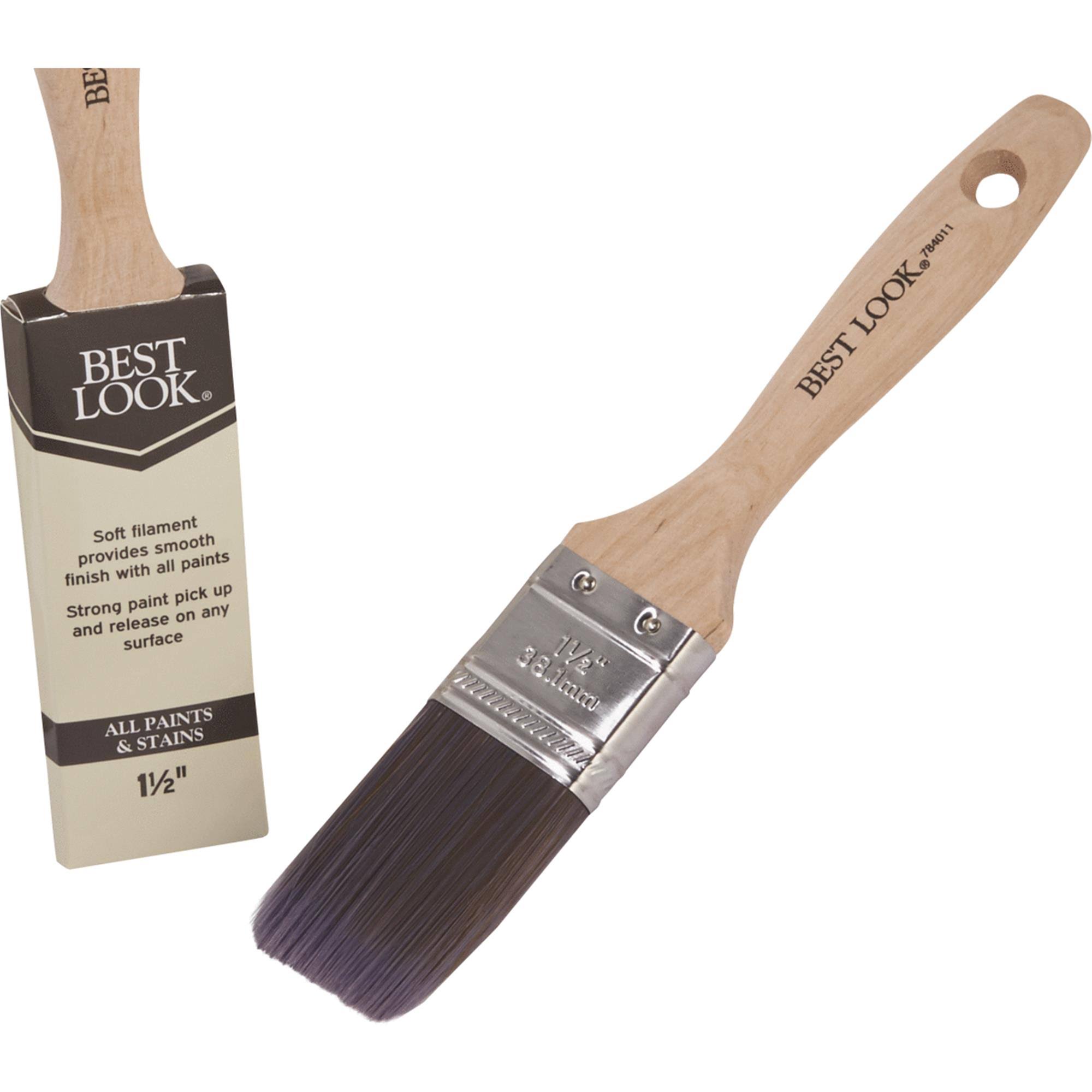 Best Look 1.5 in. Flat Polyester Paint Brush 784011