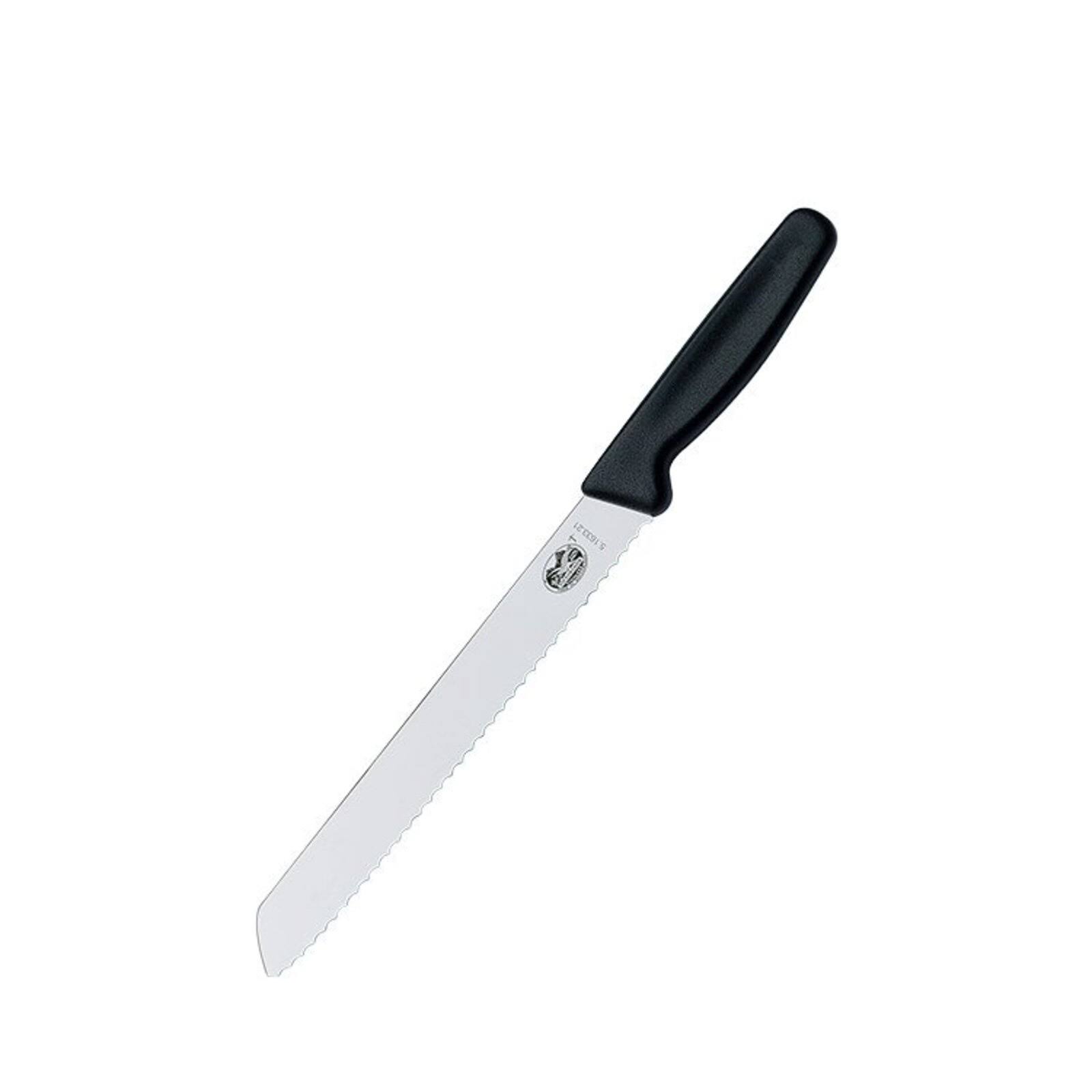 Victorinox Wavy Edge Bread Knife - Black, 21cm