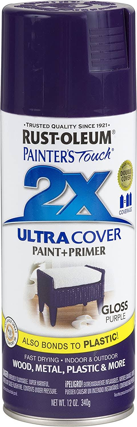 Rust-Oleum Painter's Touch 2x Ultra Cover Paint & Primer Spray - Gloss Purple, 12oz