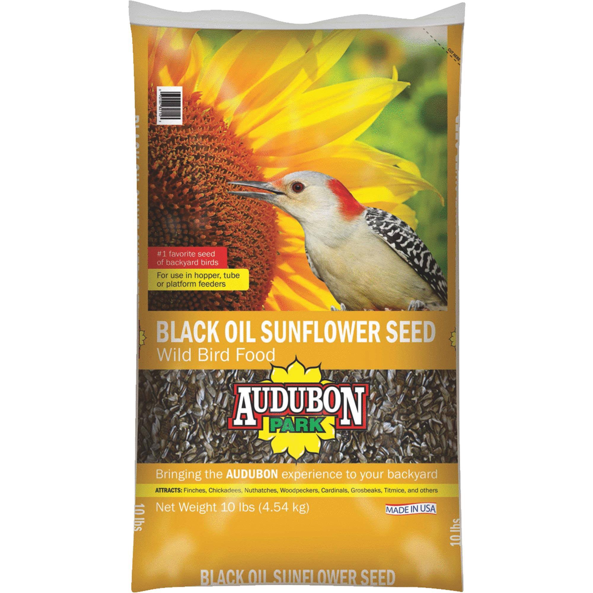 Audubon Park 12261 Black Oil Sunflower Seed Wild Bird Food - 10lbs
