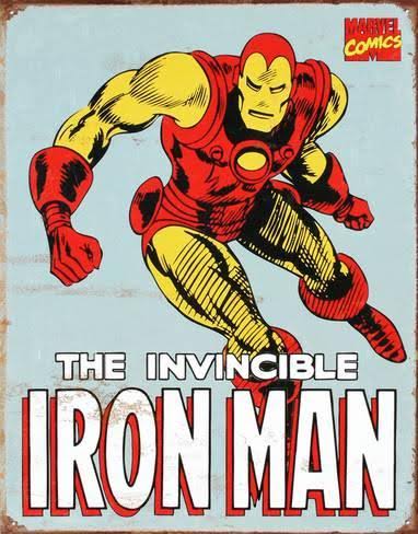 Iron Man Retro Tin Sign - 12" x 16"