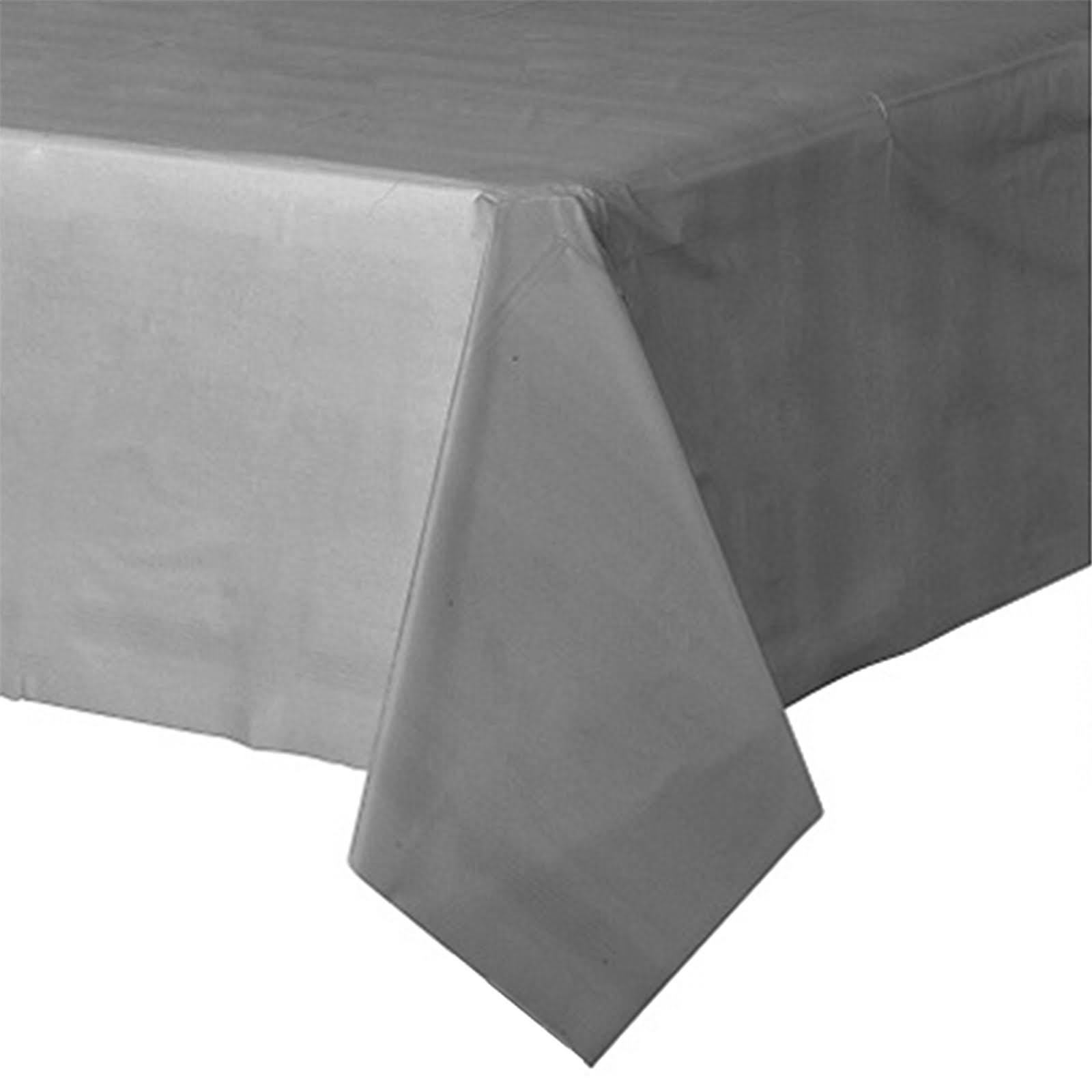 Amscan International Table Skirt Plastic Silver 