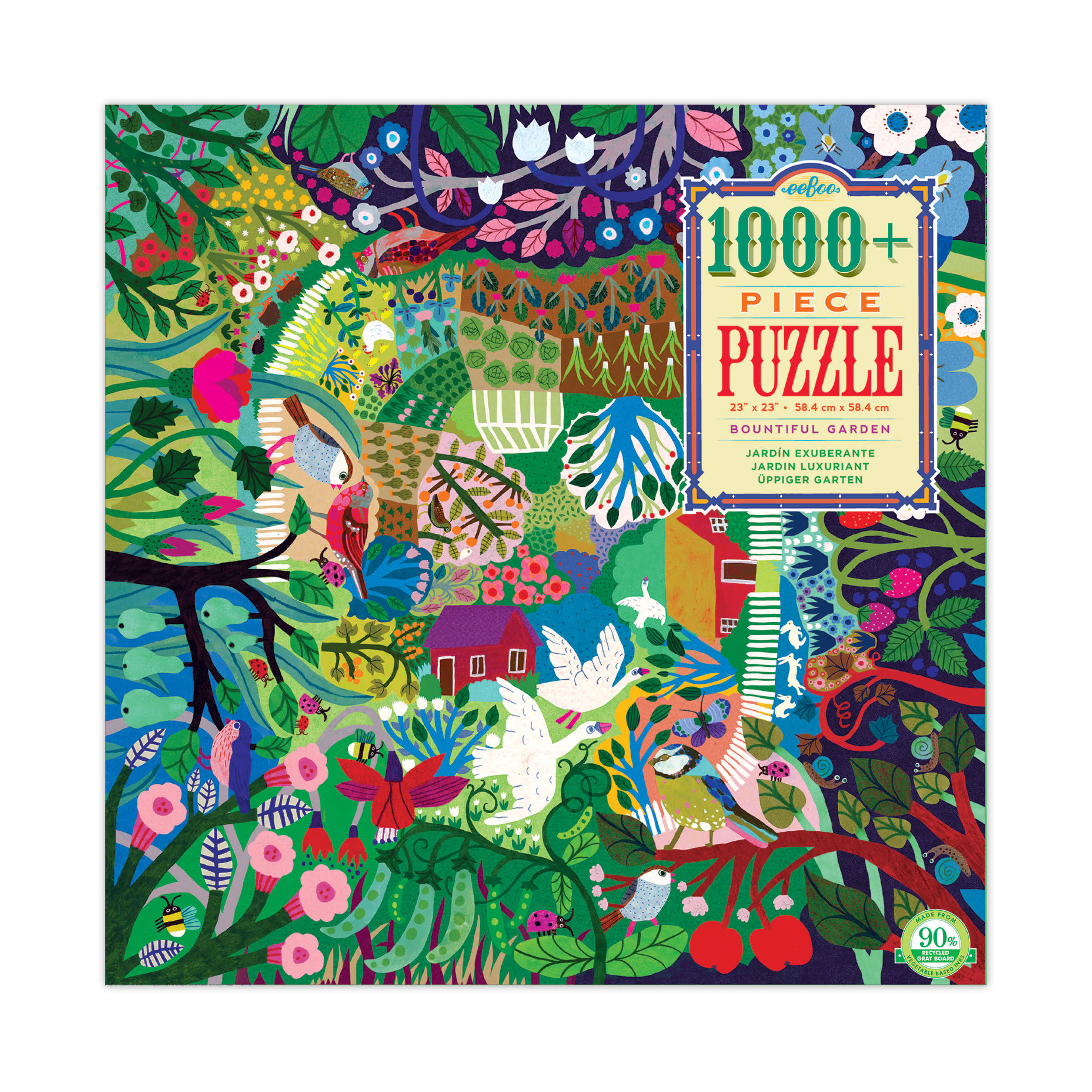 Eeboo, Bountiful Garden 1000 Piece Puzzle