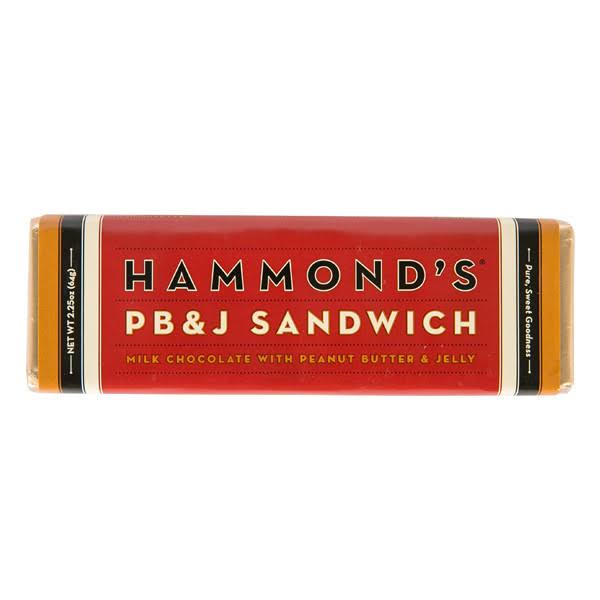 Hammonds Peanut Butter and J Sandwich Milk Chocolate Candy Bar - 2.25oz, 12ct