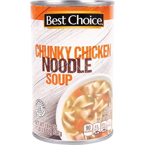 Best Choice Soup, Chicken Noodle, Chunky - 18.6 oz
