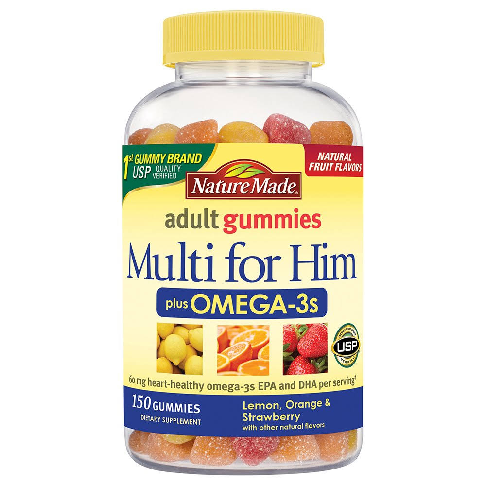 Nature Made Multi for Him Plus Omega-3s Supplement - 150 Gummies