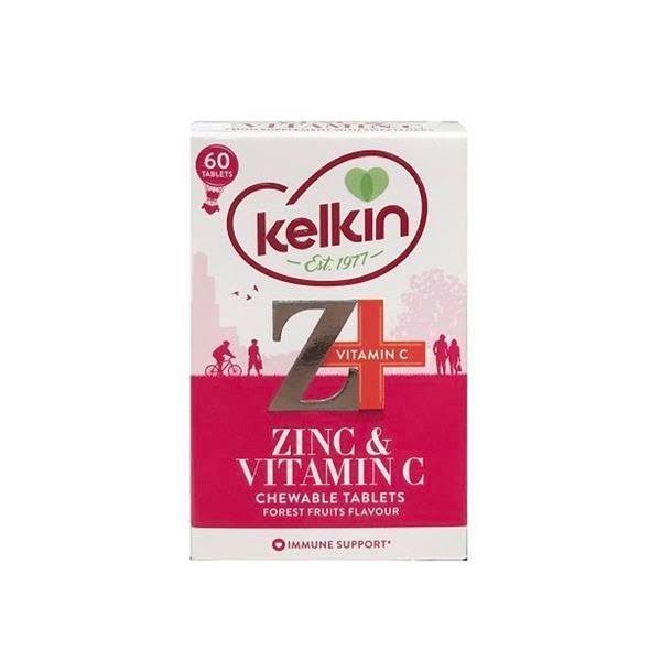 Kelkin Zinc and Vitamin C Chewable Tablets - 60pk