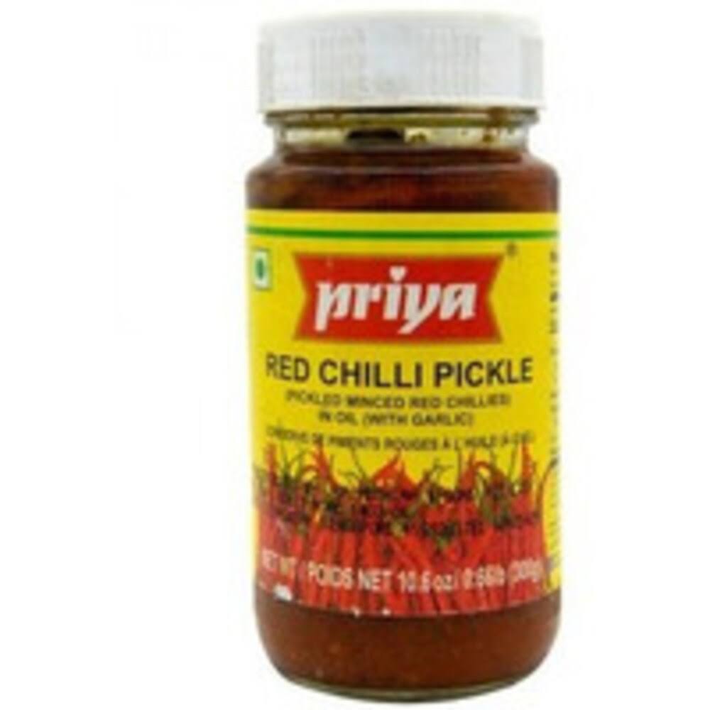 Priya Red Chilli Pickle with Garlic 300g