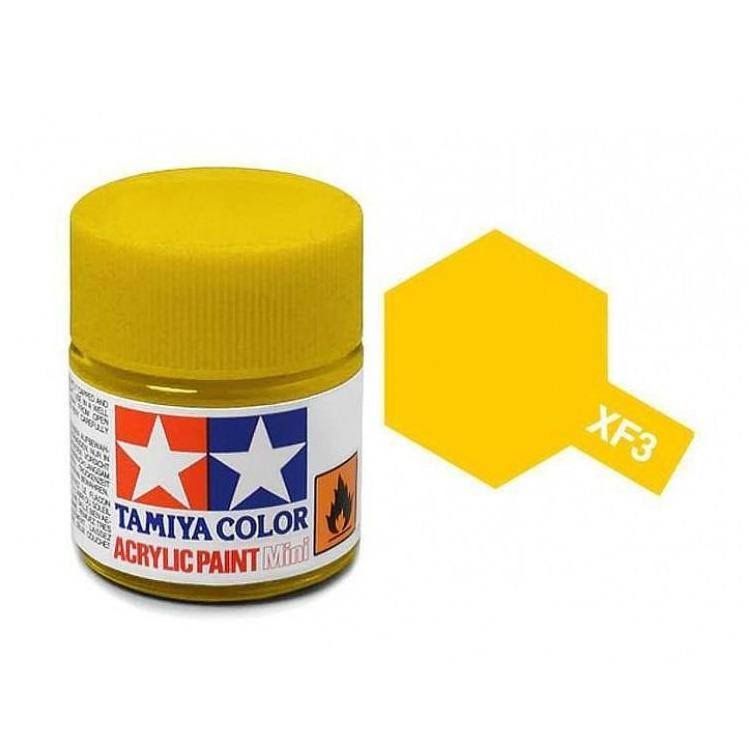 Tamiya XF-3 Flat Yellow Acrylic Paint Mini 10ml