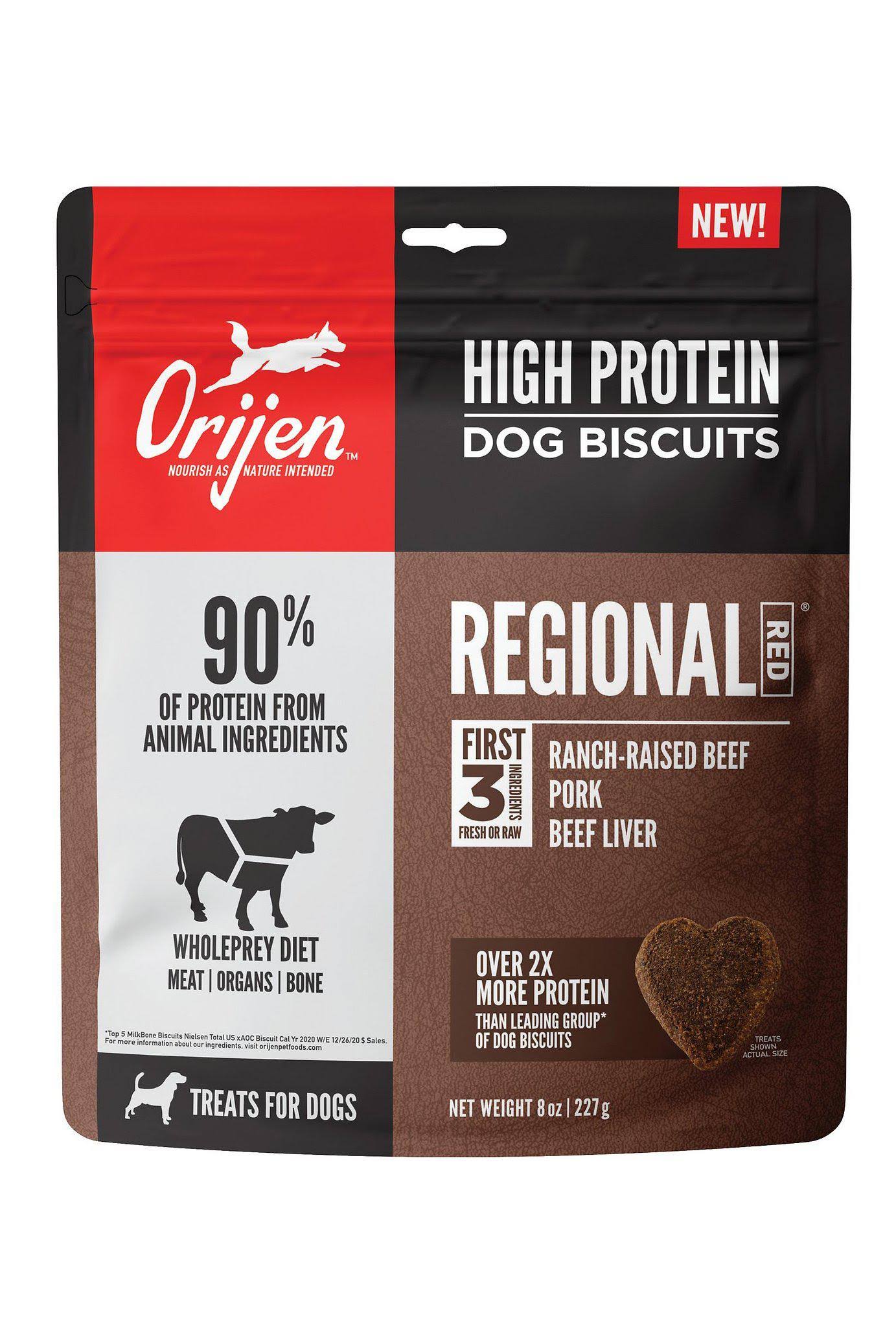 Orijen High Protein Dog Biscuit Treats, Regional Red - 8 oz
