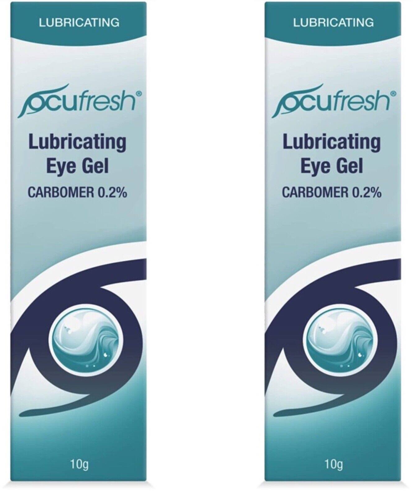 Ocufresh Lubricating Eye Gel - Carbomer 0.2% | Itchy Eye Gel Drops Treatment | Stye Rehydrate Eye Care Ointment for Irritated Itchy Dry Eyes 10g
