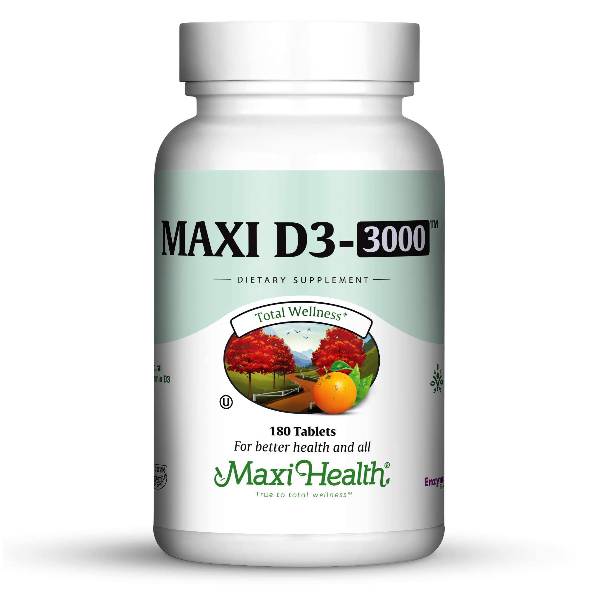 Maxi Health Maxi D3-3000 Supplement - 180ct